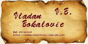 Vladan Bokalović vizit kartica